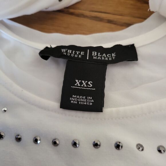 White House Black Market silver stud detail tank top - Picture 7 of 8